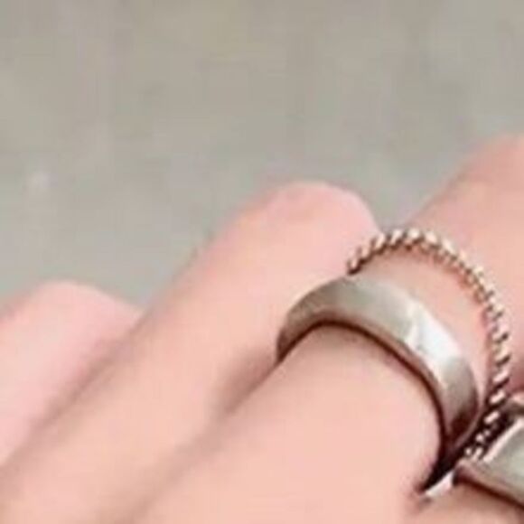 The Modern Chain Ring adjustable in 925 silver - Picture 1 of 8